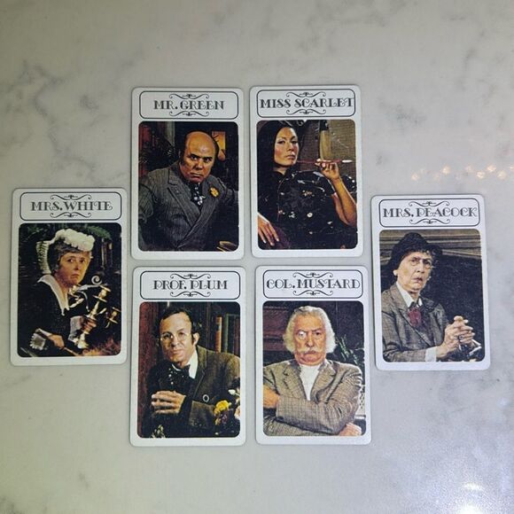 Vintage 1972 Clue Board Game Replacement Cards FULL SET Parker Brothers - Picture 4 of 9